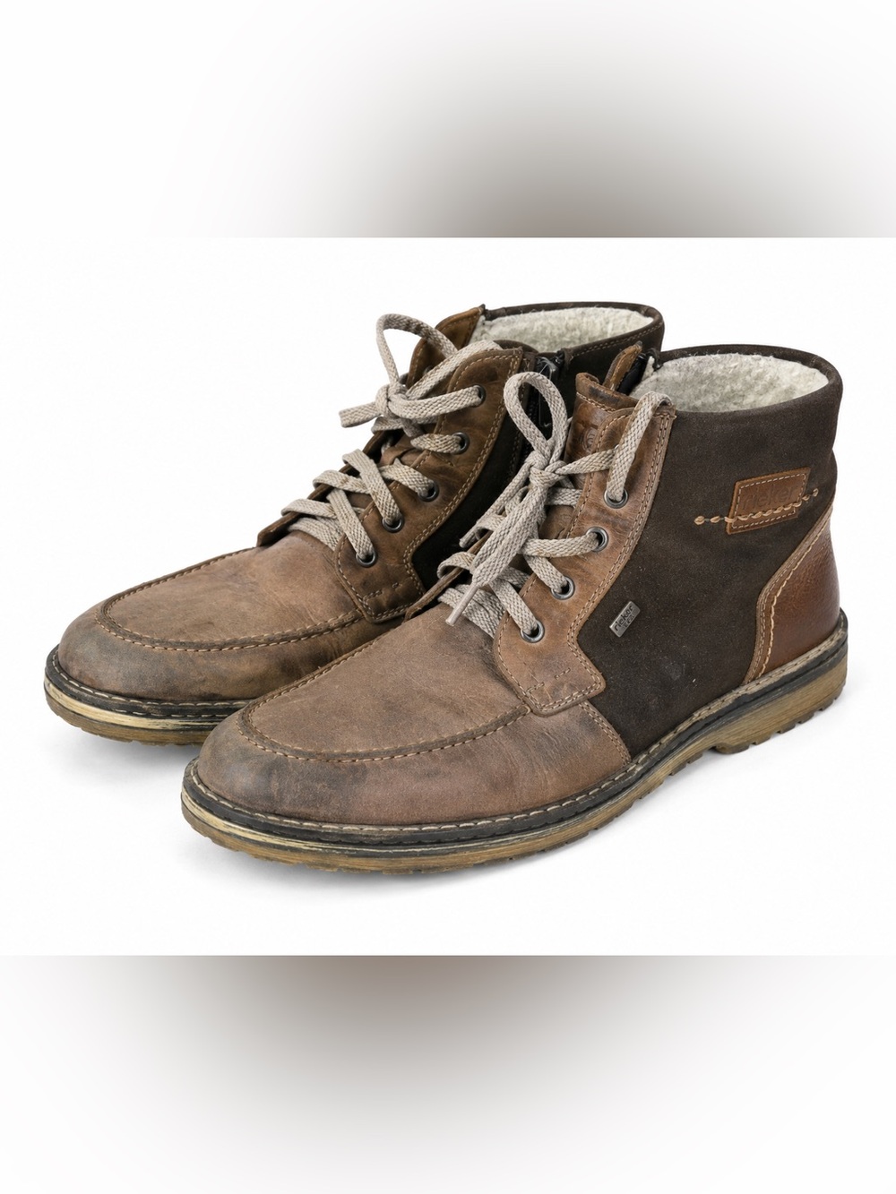 Rieker Men's Two-Tone Leather Boots